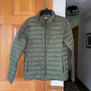 Old Navy Active Olive Green Lightweight Puffer Jacket Coat sz L